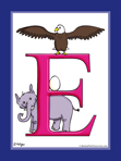 The Letter "E" Color Illustration