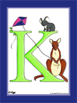 The Letter "K" Color Illustration