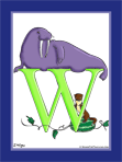 The Letter "W" Color Illustration