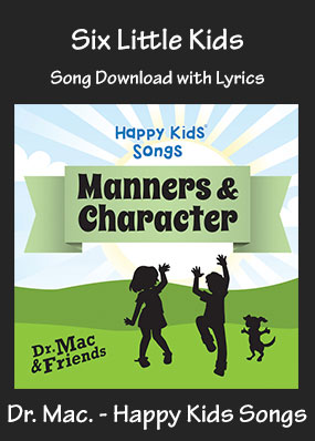 Six Little Kids Song Download with Printables
